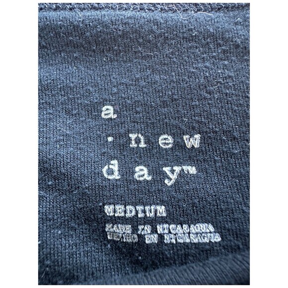 A New Day Long Sleeve TShirts Womens Medium Black Blue Basic Layering lot of 2 - Picture 8 of 10